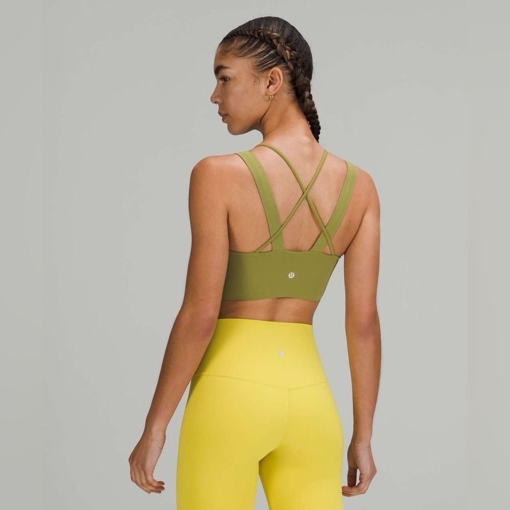 Lululemon Like a Cloud Longline Bra *Light Support in Bronze Green Size 4
